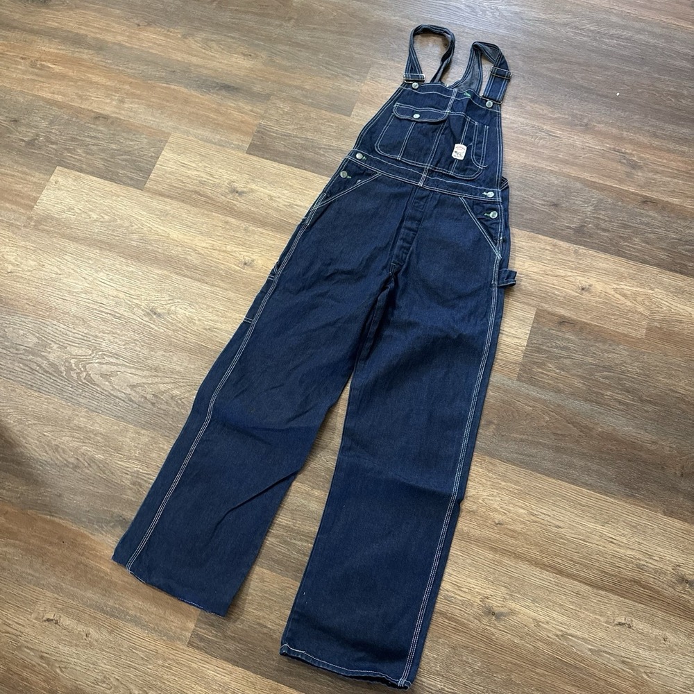 Pointer Brand Bib Overalls Dark Denim Men's Sz 30x32 USA Farmer‎ Country